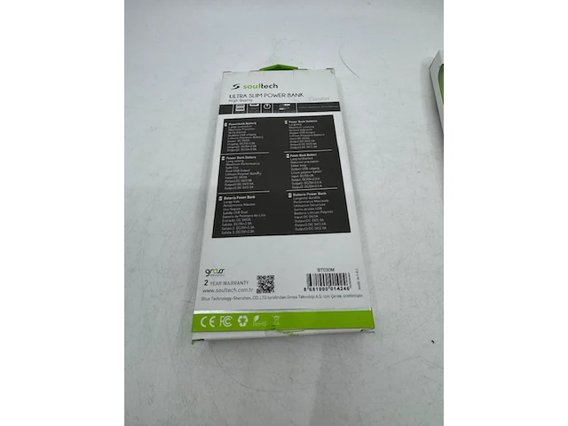 Ca. 105x power bank soultech, bt031g, zilver, wit en blauw - afbeelding 3 van  4