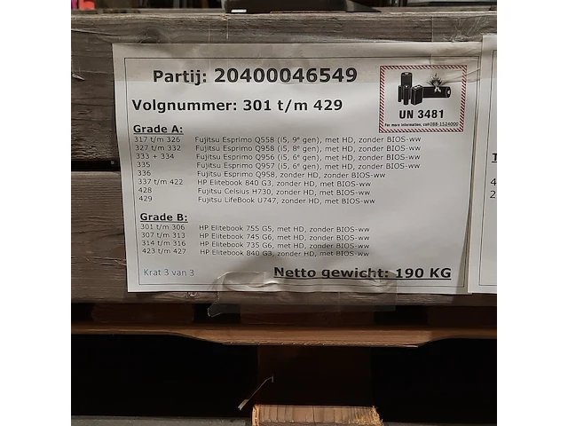 Ca. 106x laptop, hp/fujitsu - afbeelding 12 van  12