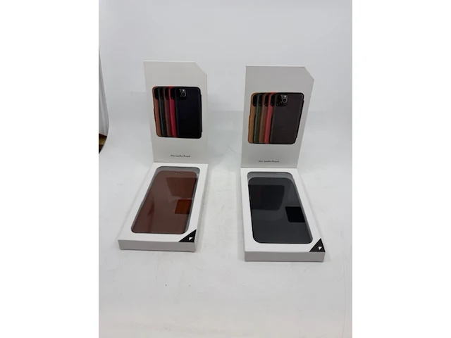 Ca. 108x luxe telefoonhoes puloka, zwart en bruin - afbeelding 2 van  7