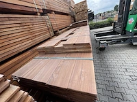 Ca. 109x massaranduba damwand/paardenbox profiel, 28x200mm, lengte 90/250cm, 19/300cm - afbeelding 1 van  3