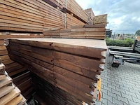 Ca. 109x massaranduba damwand/paardenbox profiel, 28x200mm, lengte 90/250cm, 19/300cm - afbeelding 3 van  3