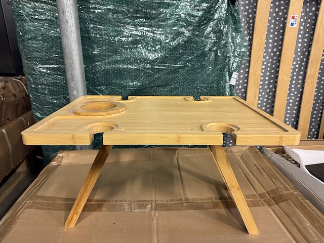 Ca. 10x bamboe wijntafel 43x32 cm - afbeelding 1 van  3