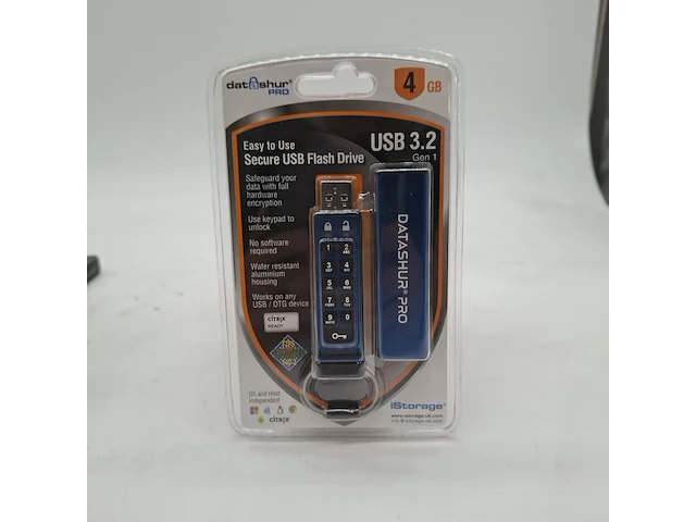Ca. 10x beveiligde usb-stick, istorage, datashur pro, 4gb - afbeelding 1 van  3