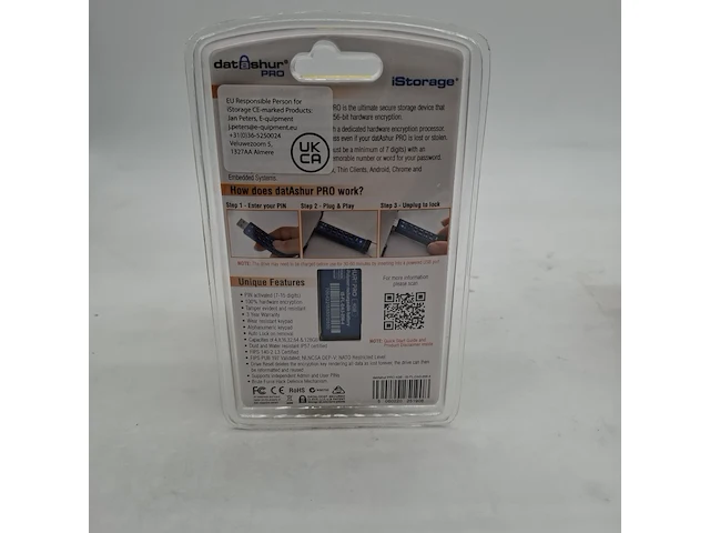 Ca. 10x beveiligde usb-stick, istorage, datashur pro, 4gb - afbeelding 2 van  3