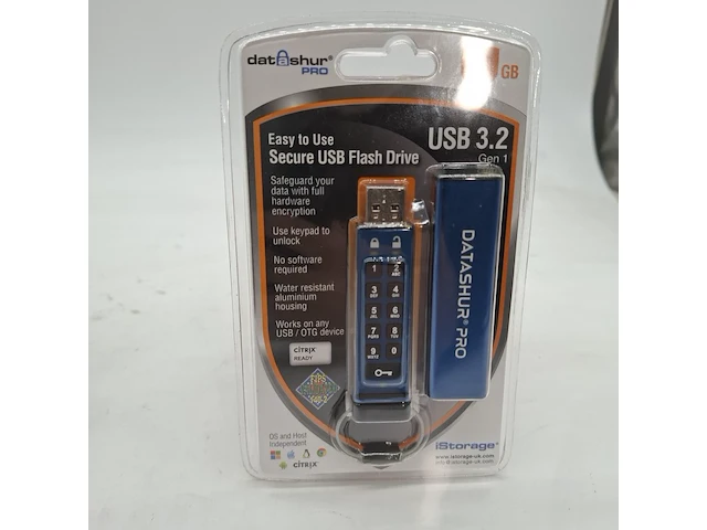 Ca. 10x beveiligde usb-stick, istorage, datashur pro, 4gb - afbeelding 1 van  3