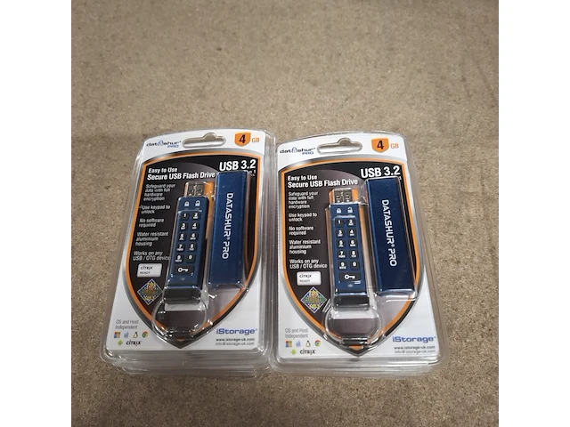 Ca. 10x beveiligde usb-stick, istorage, datashur pro, 4gb - afbeelding 3 van  3