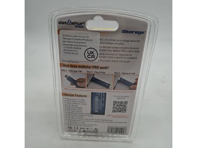 Ca. 10x beveiligde usb-stick, istorage, datashur pro, 4gb - afbeelding 2 van  3