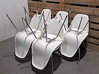 Ca. 10x design stoel met vast zitkussen, vitra., eames, groen, blauw & geel - afbeelding 2 van  11