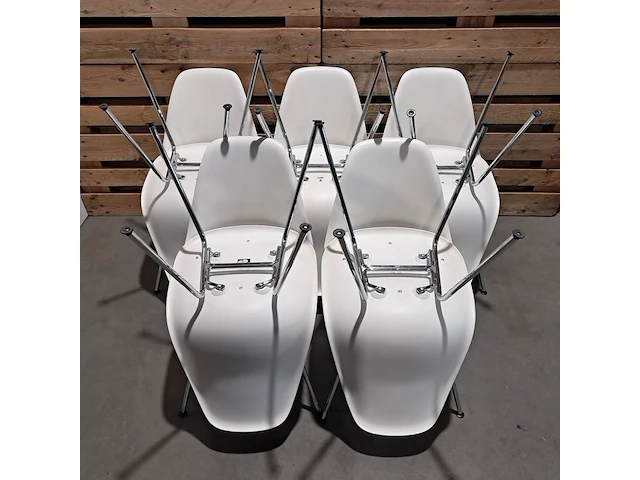 Ca. 10x design stoel met vast zitkussen, vitra., eames, groen, blauw & geel - afbeelding 11 van  11