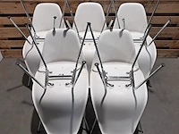 Ca. 10x design stoel met vast zitkussen, vitra., eames, groen & geel - afbeelding 6 van  9