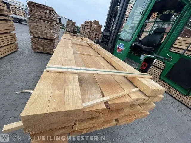 Ca. 10x douglas balken fijnbezaagd, 75x225mm, lengte 400cm - afbeelding 1 van  3