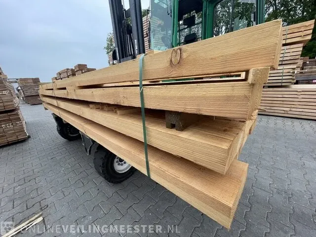 Ca. 10x douglas balken fijnbezaagd, 75x225mm, lengte 400cm - afbeelding 2 van  3