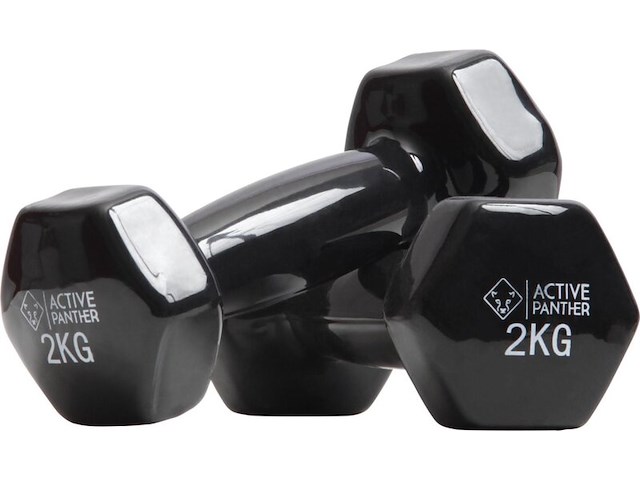 Ca. 10x dumbbell set 2x 2kg (4kg totaal) active panther - afbeelding 1 van  4