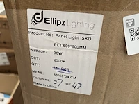 Ca. 10x led paneel 36w 4000k 600x600 mm ellipz lighting - afbeelding 5 van  5