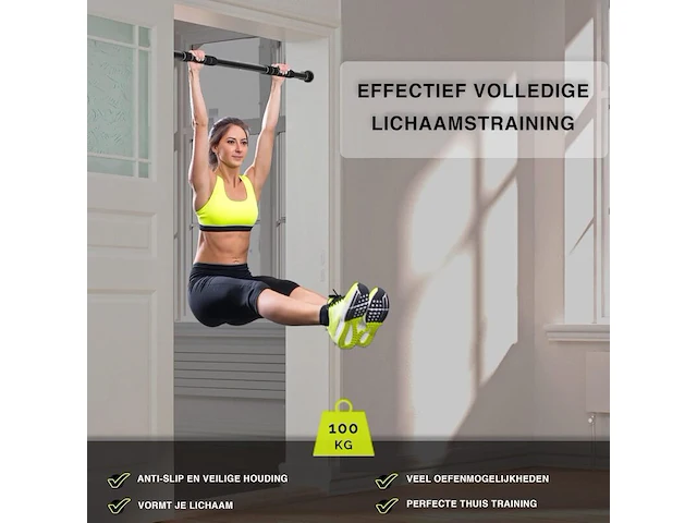 Ca. 10x optrekstang/deurstang verstelbaar van 66,5-93 cm ultrasport - afbeelding 2 van  5
