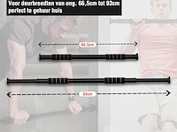 Ca. 10x optrekstang/deurstang verstelbaar van 66,5-93 cm ultrasport - afbeelding 3 van  5