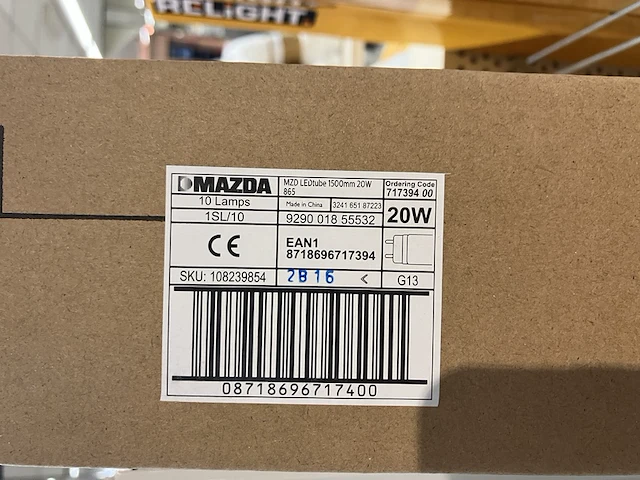 Ca. 10x reled dubbele tl armatuur met ledbuis - afbeelding 2 van  3