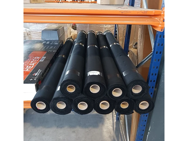 Ca. 10x rol canvas tentdoek, zwart - afbeelding 3 van  4
