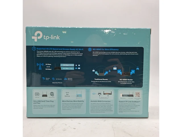 Ca. 10x router, tp-link, archer mr400 ac1200 dual band wi-fi 4g lte - afbeelding 2 van  6