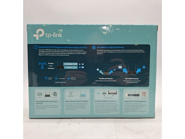 Ca. 10x router, tp-link, archer mr400 ac1200 dual band wi-fi 4g lte - afbeelding 2 van  6