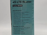 Ca. 10x router, tp-link, archer mr400 ac1200 dual band wi-fi 4g lte - afbeelding 3 van  6