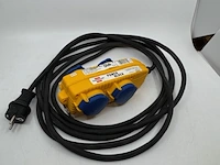 Ca. 10x stekkerblok 4-voudig brennenstuhl, powerblock, geel - afbeelding 1 van  6