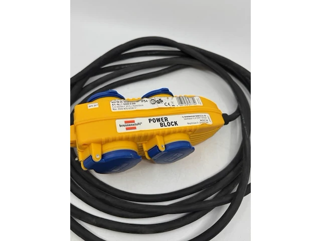 Ca. 10x stekkerblok 4-voudig brennenstuhl, powerblock, geel - afbeelding 2 van  6