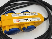 Ca. 10x stekkerblok 4-voudig brennenstuhl, powerblock, geel - afbeelding 2 van  6