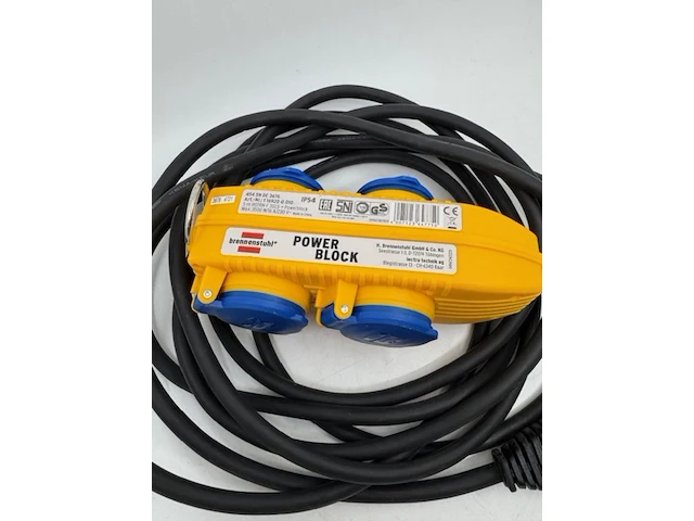 Ca. 10x stekkerblok 4-voudig brennenstuhl, powerblock, geel - afbeelding 2 van  4