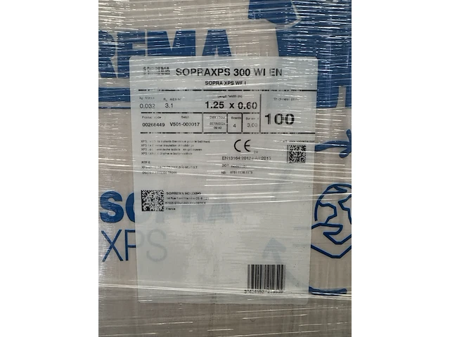 Ca. 10x xps wfi 1250x600x100mm rd:2.85 4pl/pak(=3,00m²) soprema - afbeelding 4 van  5
