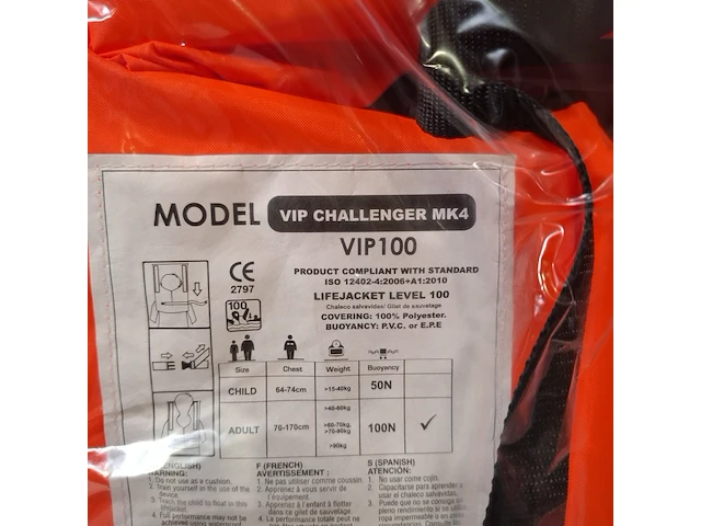 Ca. 10x zwemvest, oldenship, vip challenger mk4 adult 70-170 cm - afbeelding 4 van  4