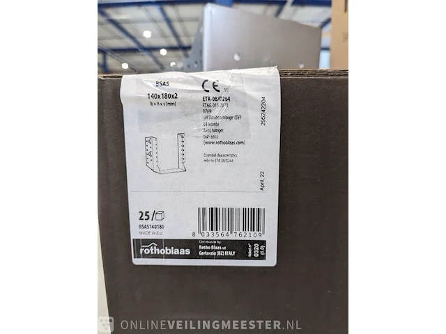 Ca. 115x balkdragers rothoblaas, bsas140180 - afbeelding 7 van  8