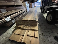 Ca. 117x ipé country grade planken geschaafd, 27x90mm, lengte 33/335cm, 41/365cm, 25/400cm, 8/430cm, 7/460cm, 3/490cm - afbeelding 1 van  3