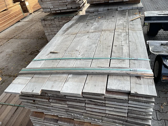 Ca. 118x ipé planken geschaafd, 21x145mm, lengte 48/95cm, 35/125cm, 35/155cm - afbeelding 1 van  3