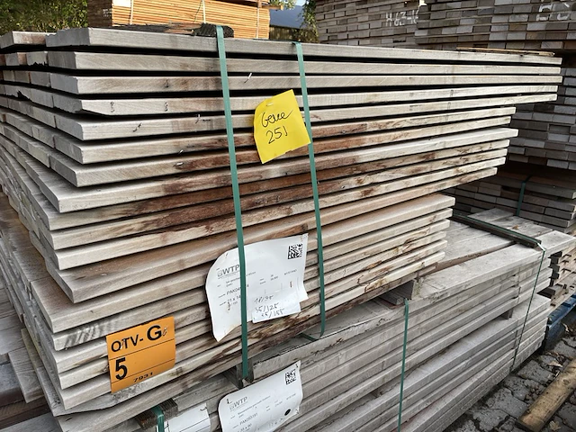 Ca. 118x ipé planken geschaafd, 21x145mm, lengte 48/95cm, 35/125cm, 35/155cm - afbeelding 2 van  3