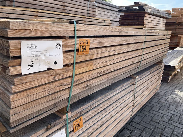 Ca. 119x douglas planken fijnbezaagd, 31x150mm, lengte 300cm - afbeelding 5 van  6