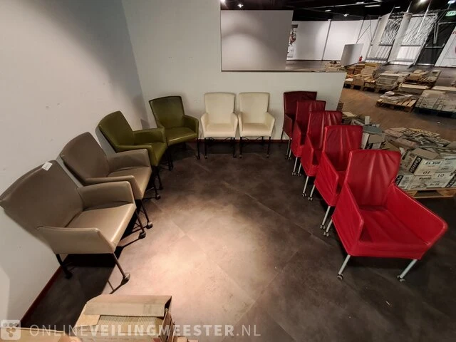 Ca. 11x verrijdbare eetkamerstoel lederlook - afbeelding 1 van  9