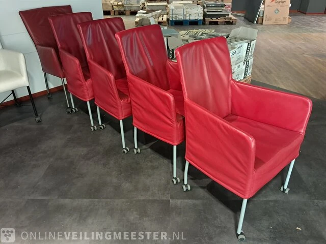 Ca. 11x verrijdbare eetkamerstoel lederlook - afbeelding 3 van  9