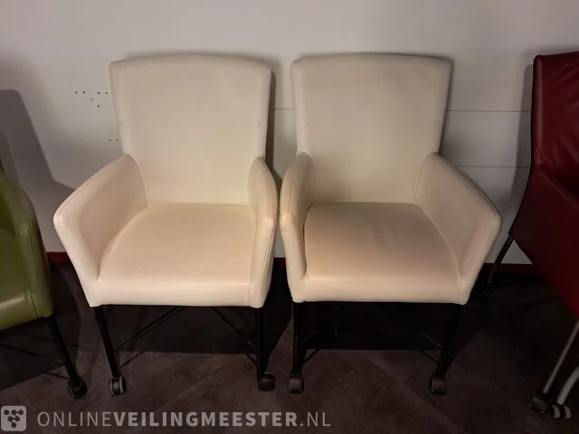 Ca. 11x verrijdbare eetkamerstoel lederlook - afbeelding 7 van  9