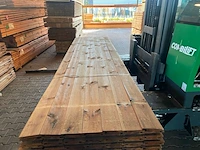Ca. 120x channelsiding bruin geïmpregneerd, 18x140mm, lengte 300cm - afbeelding 1 van  4