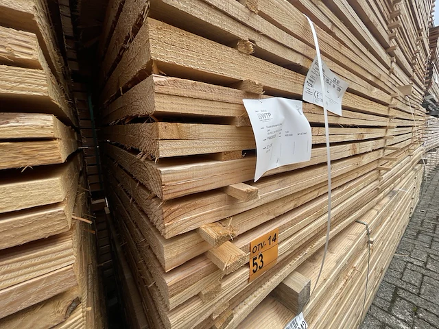 Ca. 120x douglas planken fijnbezaagd, 22x200mm, lengte 400cm - afbeelding 4 van  4