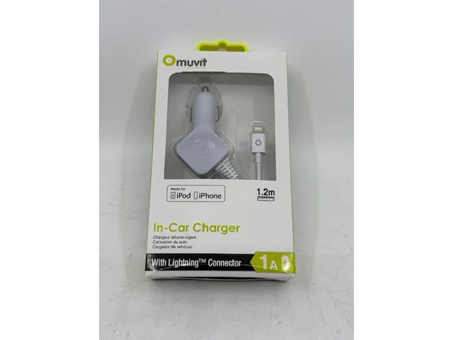 Ca. 120x in-car charger muvit, mudcc0105, wit - afbeelding 1 van  4