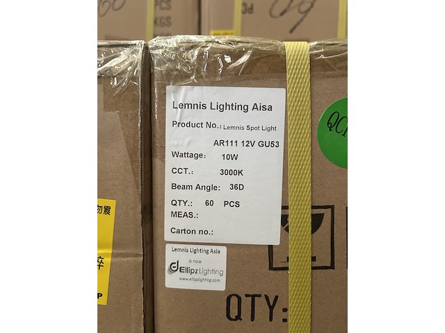 Ca. 120x spot light ar111 10w 3000k cri >90 lemnis lighting - afbeelding 2 van  3