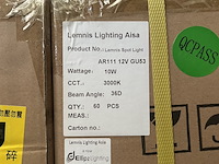 Ca. 120x spot light ar111 10w 3000k cri >90 lemnis lighting - afbeelding 2 van  3