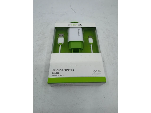Ca. 120x usb snel lader met usb-c laadsnoer soultech, sc213b - afbeelding 1 van  5