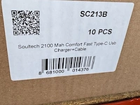 Ca. 120x usb snel lader met usb-c laadsnoer soultech, sc213b - afbeelding 3 van  5