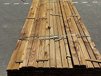 Ca. 122x douglas rhombus dubbel profiel - enkelzijdig - bruin geimpregneerd - afbeelding 1 van  3