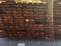 Ca. 122x douglas rhombus dubbel profiel - enkelzijdig - bruin geimpregneerd - afbeelding 2 van  3