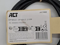 Ca. 1250x display port kabels, act, ak3980 dp male 2.00m - afbeelding 2 van  5