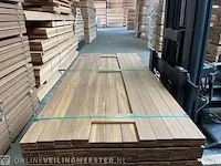 Ca. 125x djindja udu hardhouten planken vierzijdig geschaafd , 16x90mm, lengte 220cm - afbeelding 1 van  3